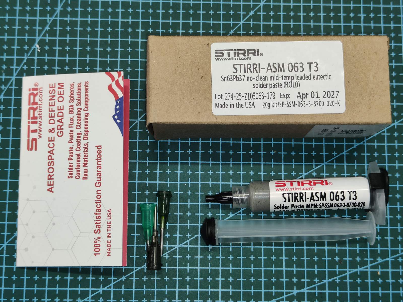 BGA паста STIRRI-ASM 063 T3 Sn63Pb37 (ROL0) - 20 гр.