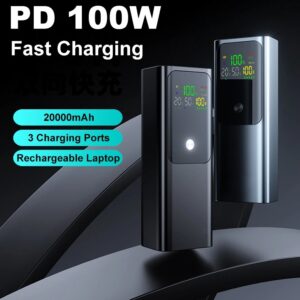Повербанк 16000 mAh швидка зарядка PD 100W 5/9/12/20V